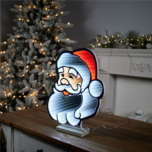Santa Head Ekkolight 16"H -Ship Only