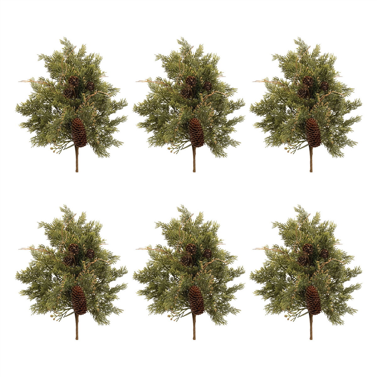Pine Spray (Set of 6) 20”H Plastic -Ship Only