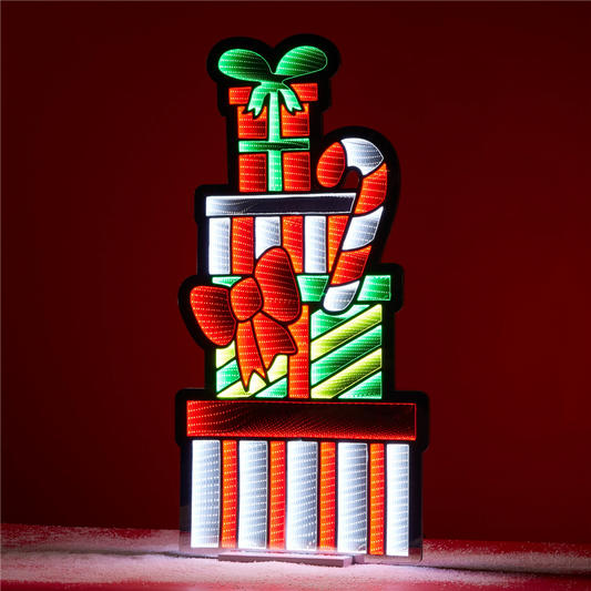 Package Stack and Candy Cane Ekkolight 47"H