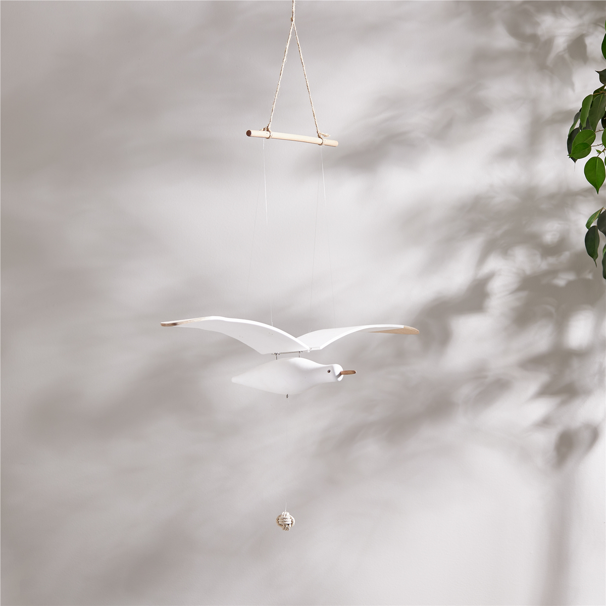 Hanging Wood Sea Bird Decor 37"H -Ship Only
