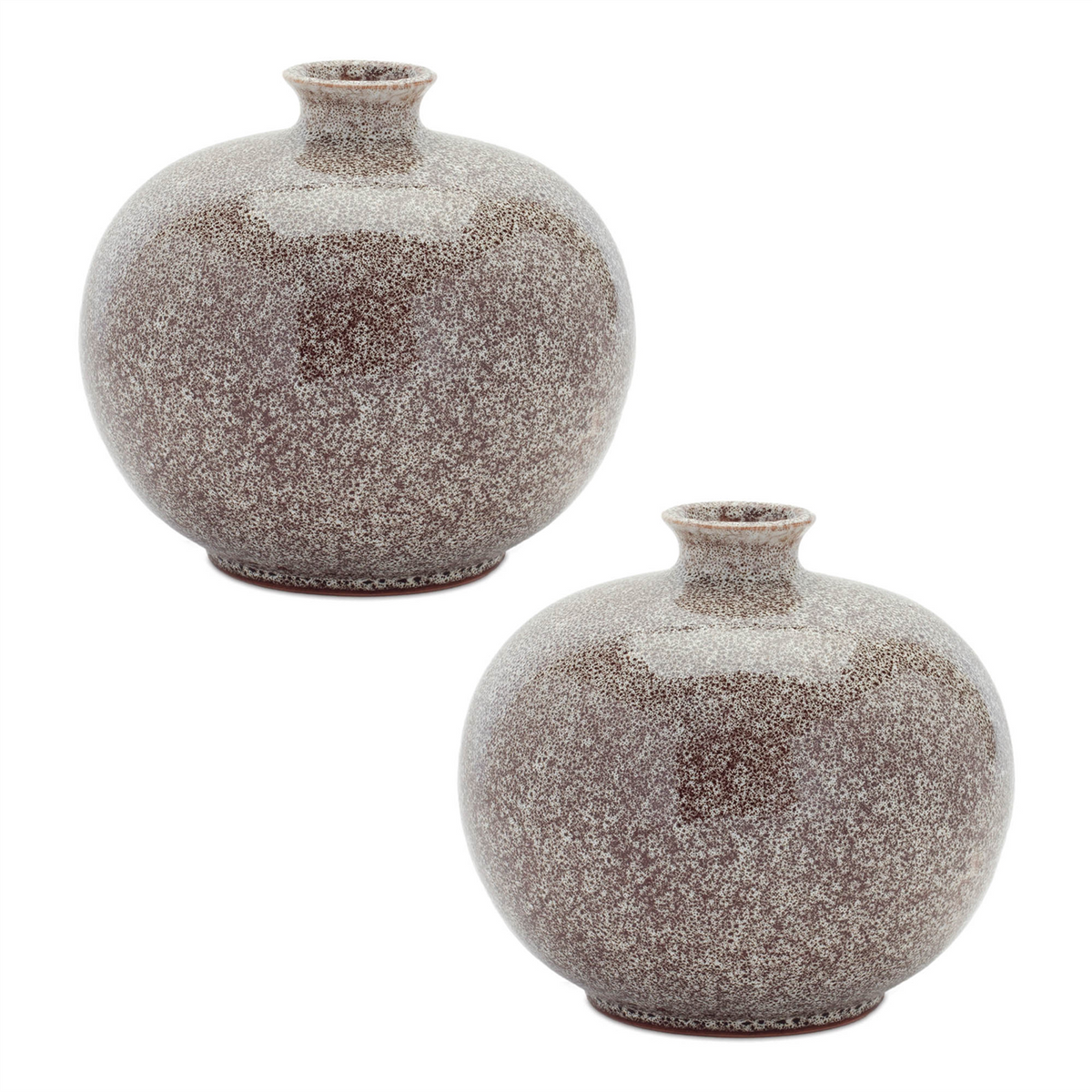 Vase (Set of 2) 7"D x 6.75"H Ceramic -Ship Only