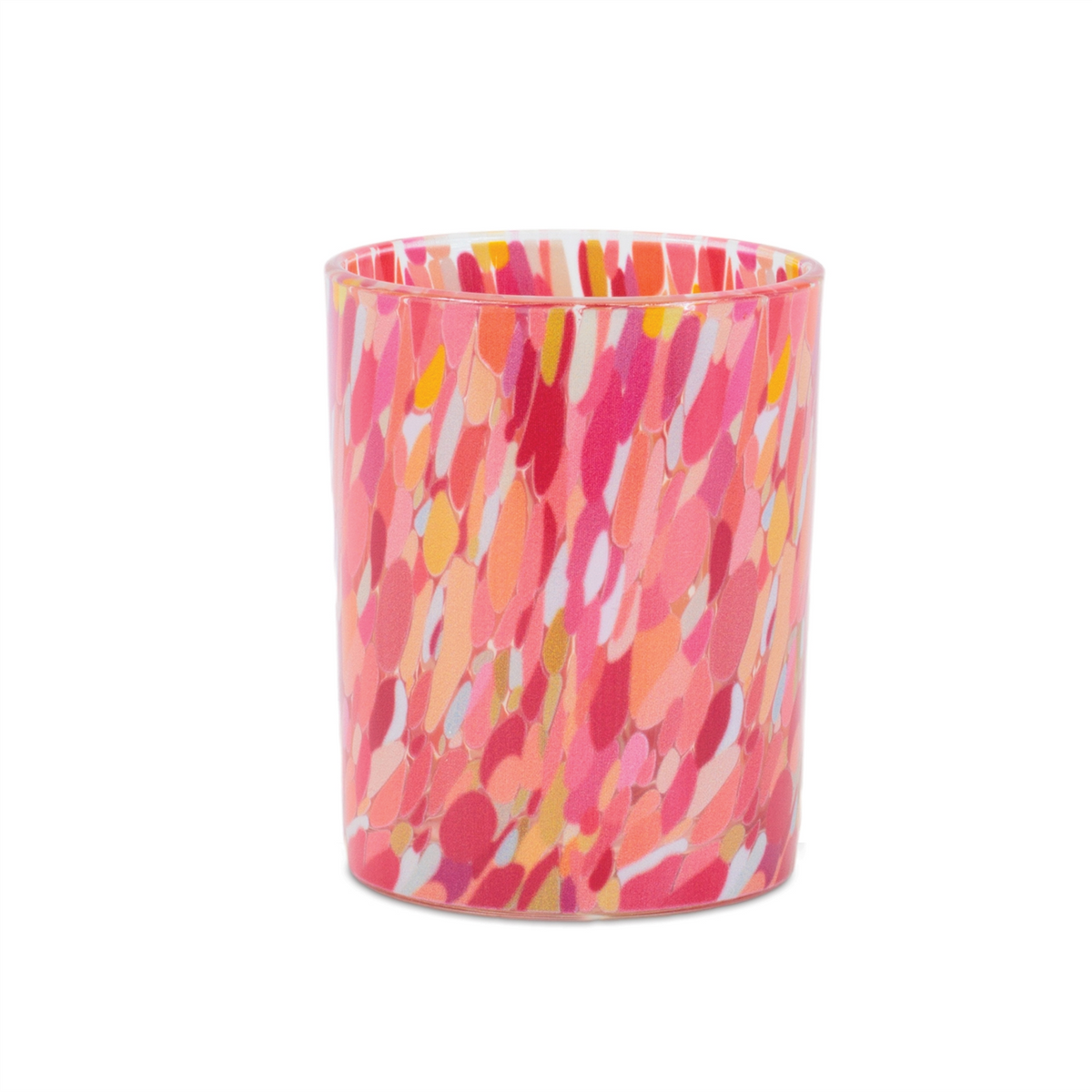 Painted Glass Candle Holder (Set of 2) -Ship Only