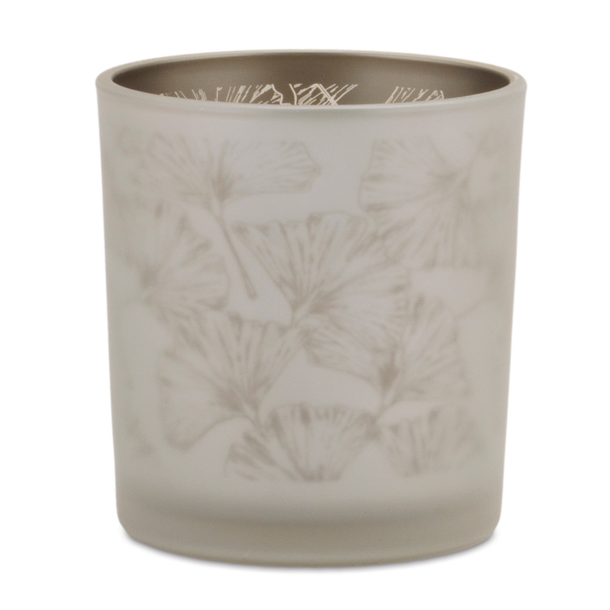 Set of 3 Silver & Gold Glass Votive Candle Holders