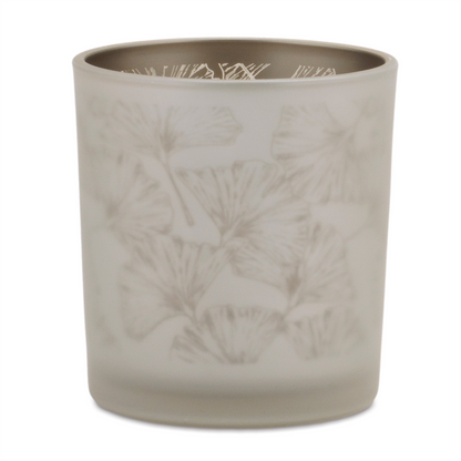 Set of 3 Silver & Gold Glass Votive Candle Holders