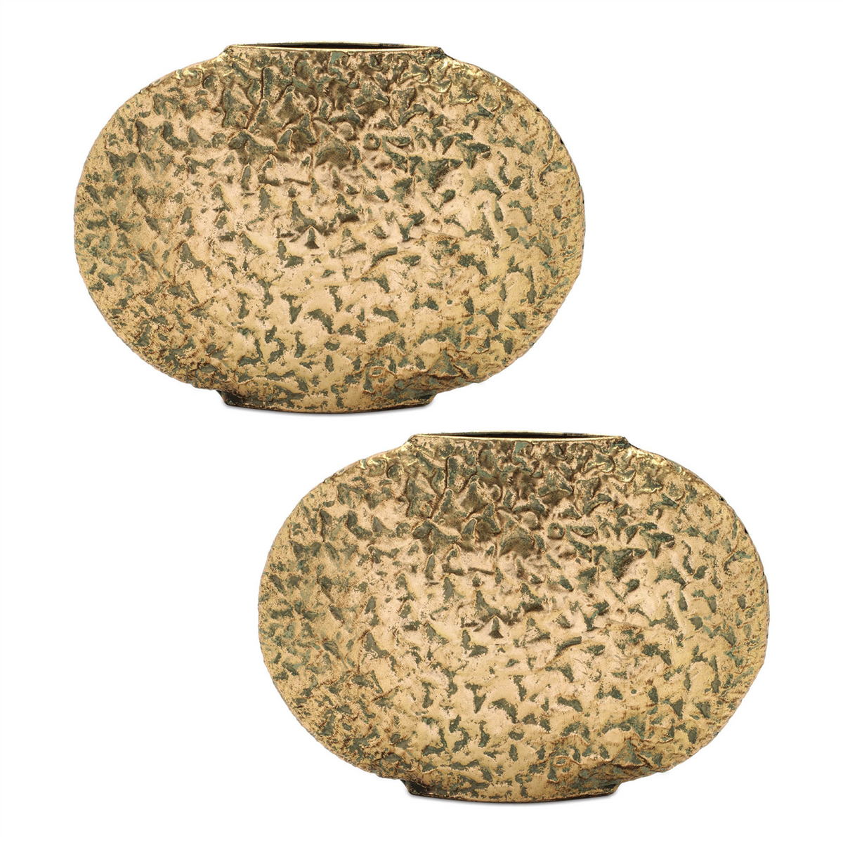 Vase (Set of 2) 14.5"L x 10.75"H Metal -Ship Only