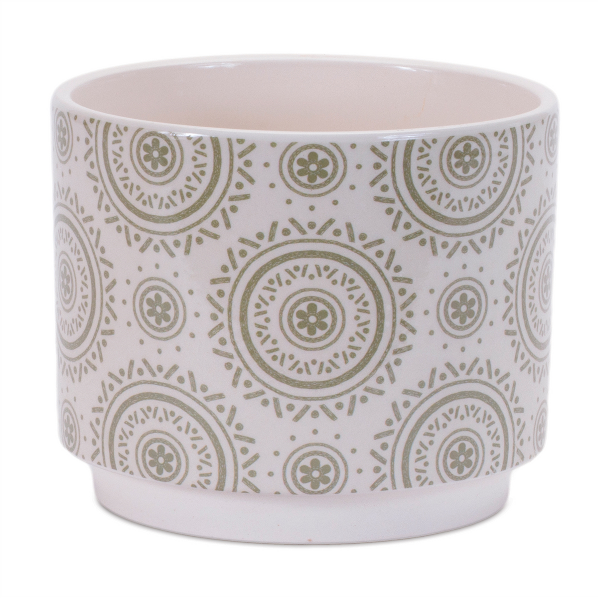 Stone Floral Patterned Planter (Set of 3) -Ship Only