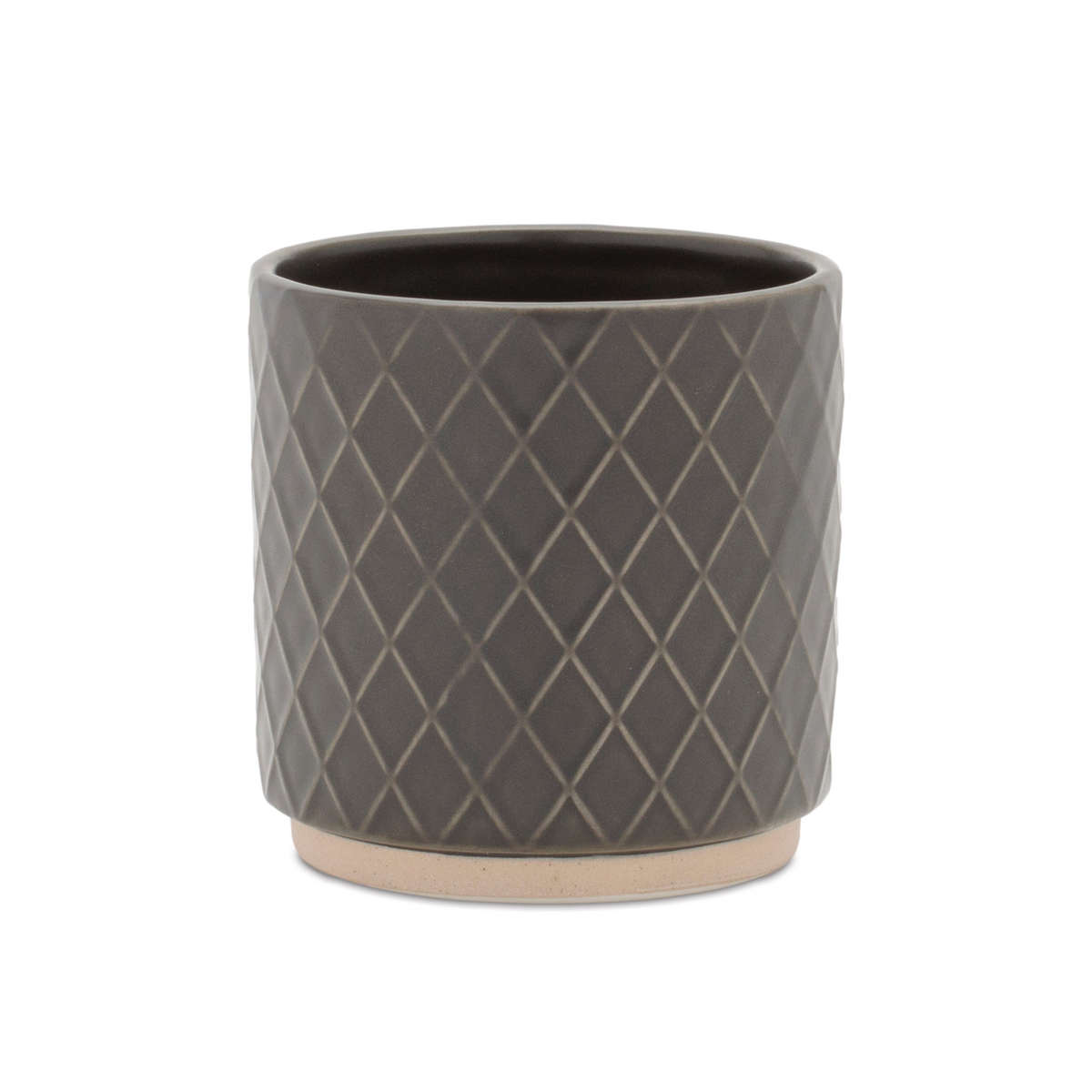 Ceramic Diamond Pattern Planter (Set of 2)