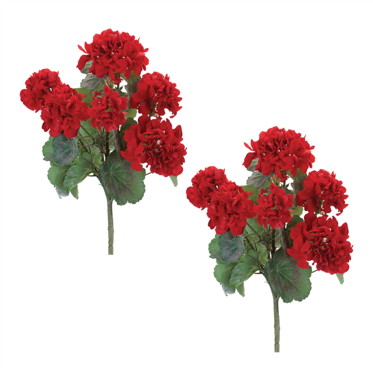 Geranium Floral Bush (Set of 2) -Ship Only