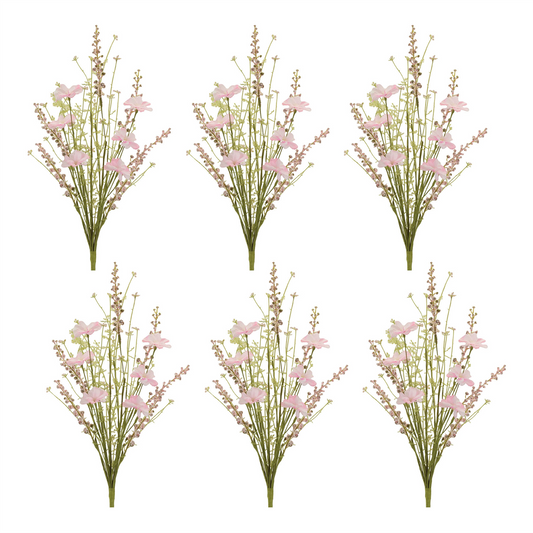 Mixed Cosmos Floral Bush (Set of 6) -Ship Only