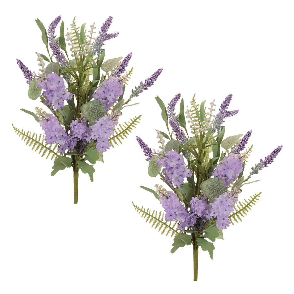 Mixed Lavender Bush (Set of 2) 22.5”H Polyester -Ship Only