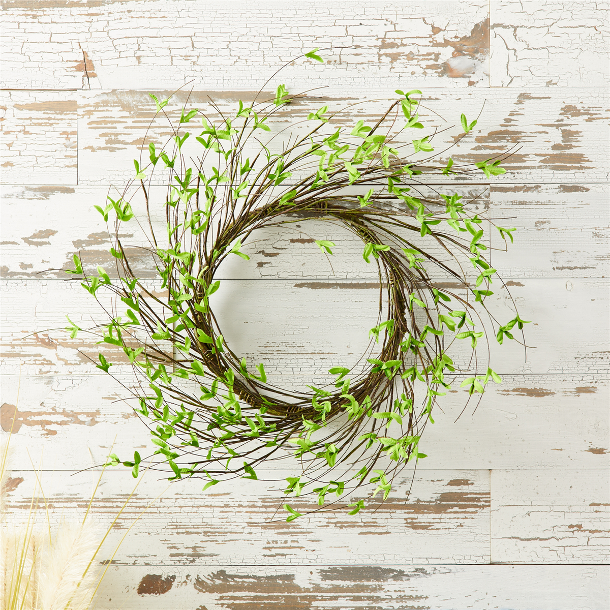 Mini Leaf Twig Wreath 22"D -Ship Only