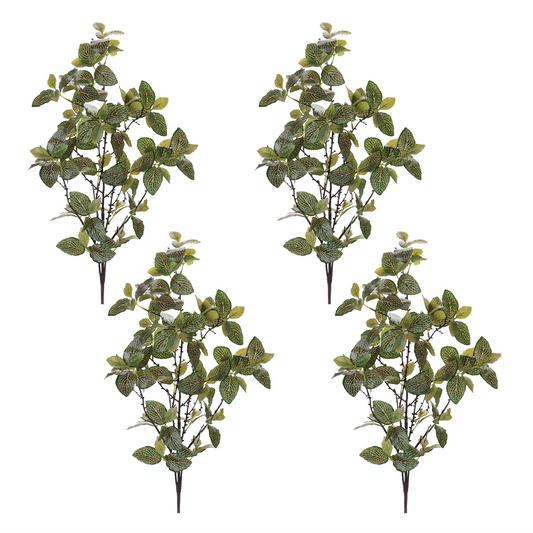 Fittonia Leaf Spray (Set of 4) 31”H Polyester -Ship Only
