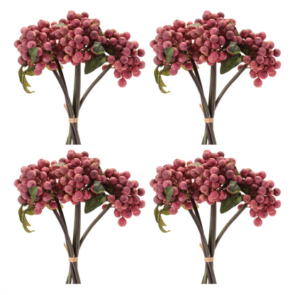 Berry Bundle (Set of 4) 11”H Styrofoam/Polyester