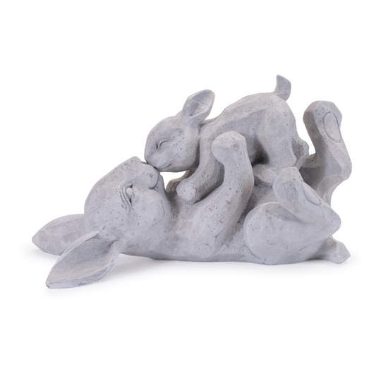 Laying Rabbit with Baby Bunny Figurine (Set of 2) -Ship Only