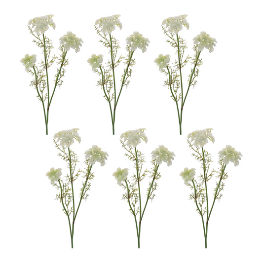 Queen Anne's Lace Floral Spray (Set of 6) -Ship Only