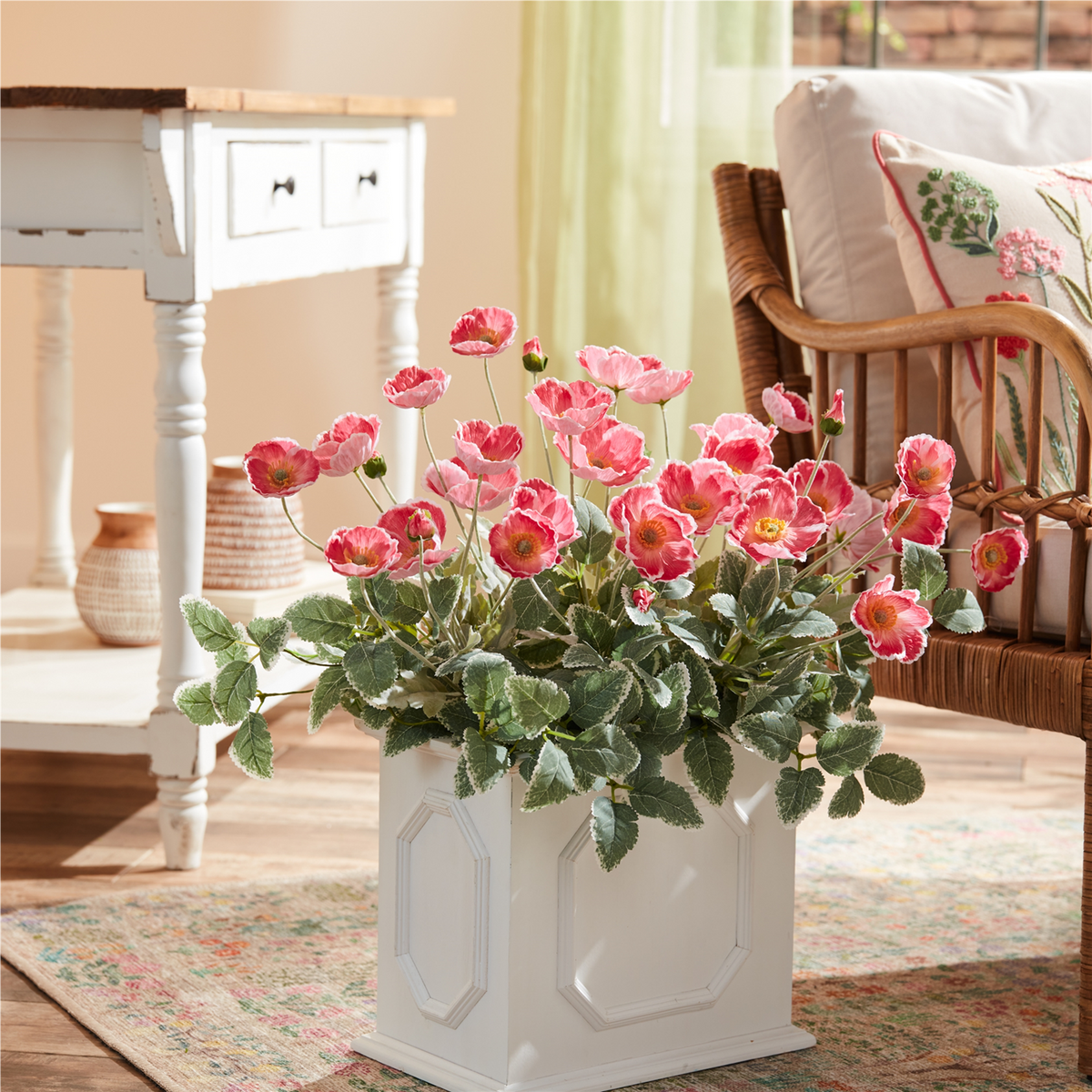 Poppy Floral Spray (Set of 6) -Ship Only