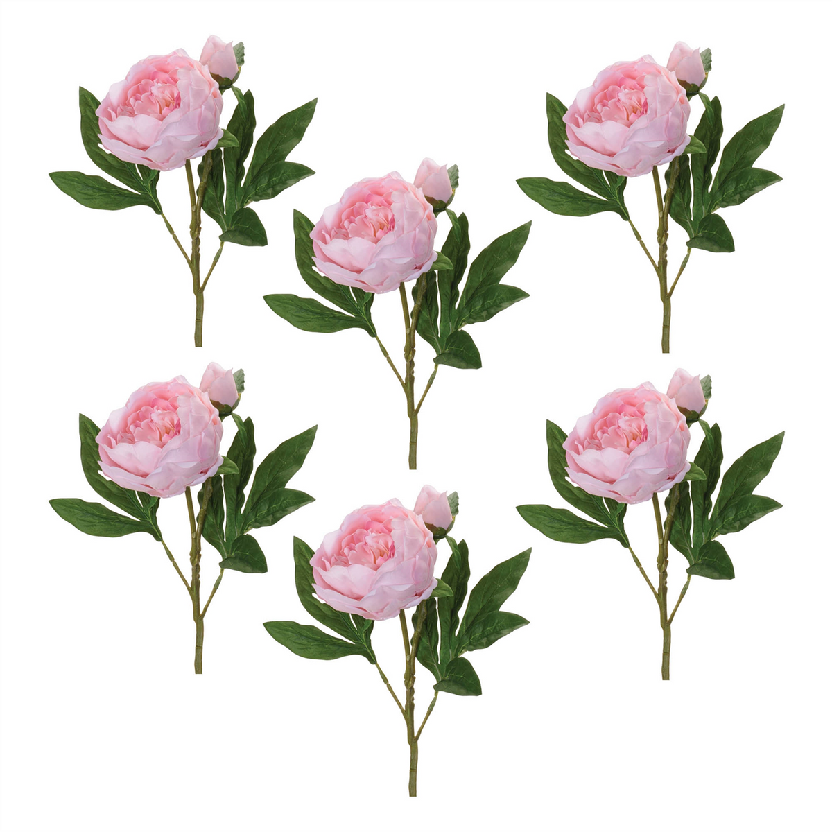 Peony Floral Spray (Set of 6) -Ship Only