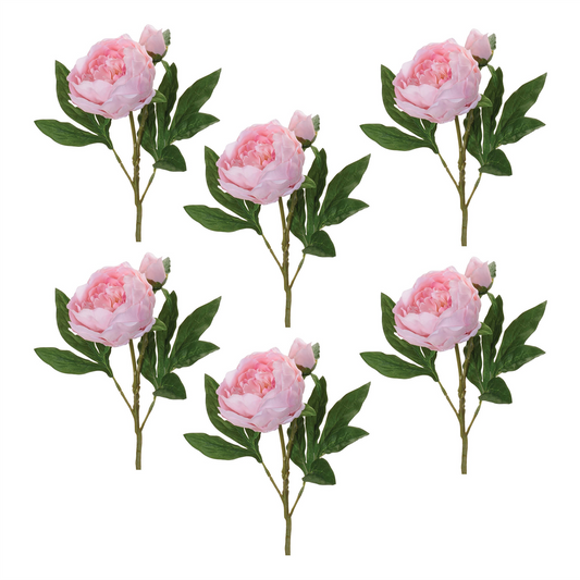 Peony Floral Spray (Set of 6) -Ship Only