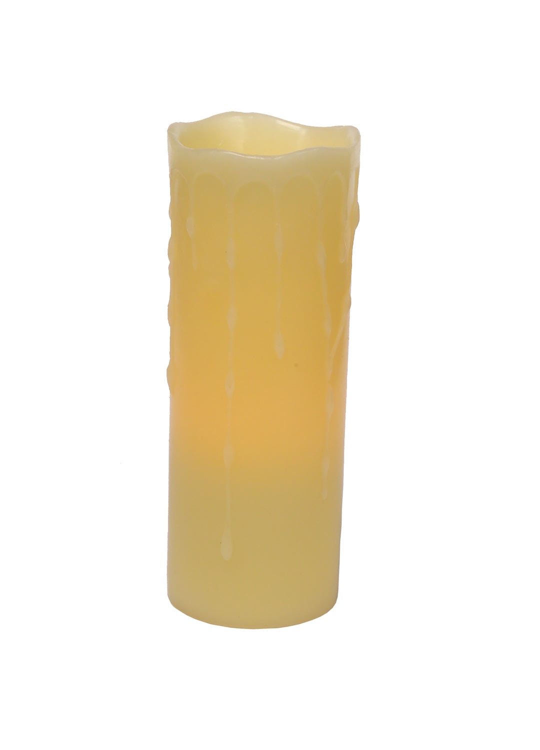 LED Wax Dripping Pillar Candle (Set of 3) 3"Dx8"H Wax/Plastic - 2 C Batteries Not Incld. -Ship Only
