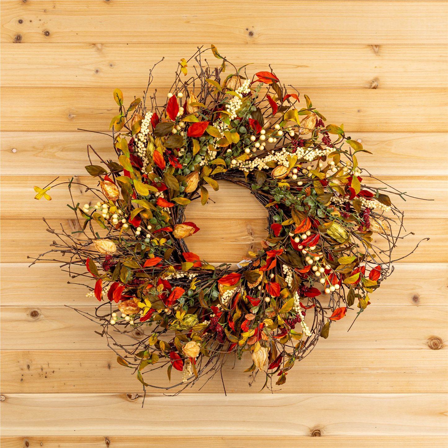 Cape Gooseberry Wreath 20"D -Ship Only