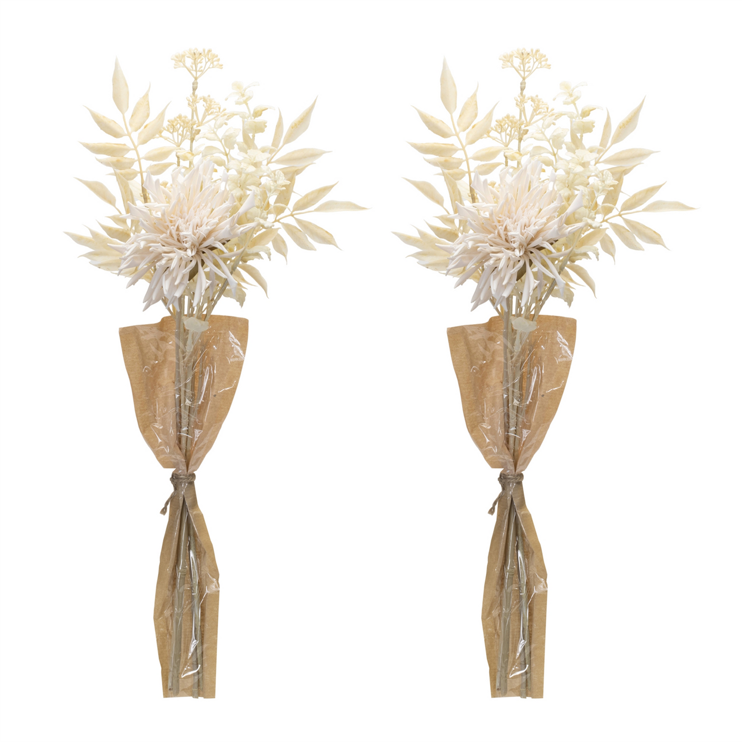 Bleached Chrysanthemum Bouquet (Set of 2) -Ship Only