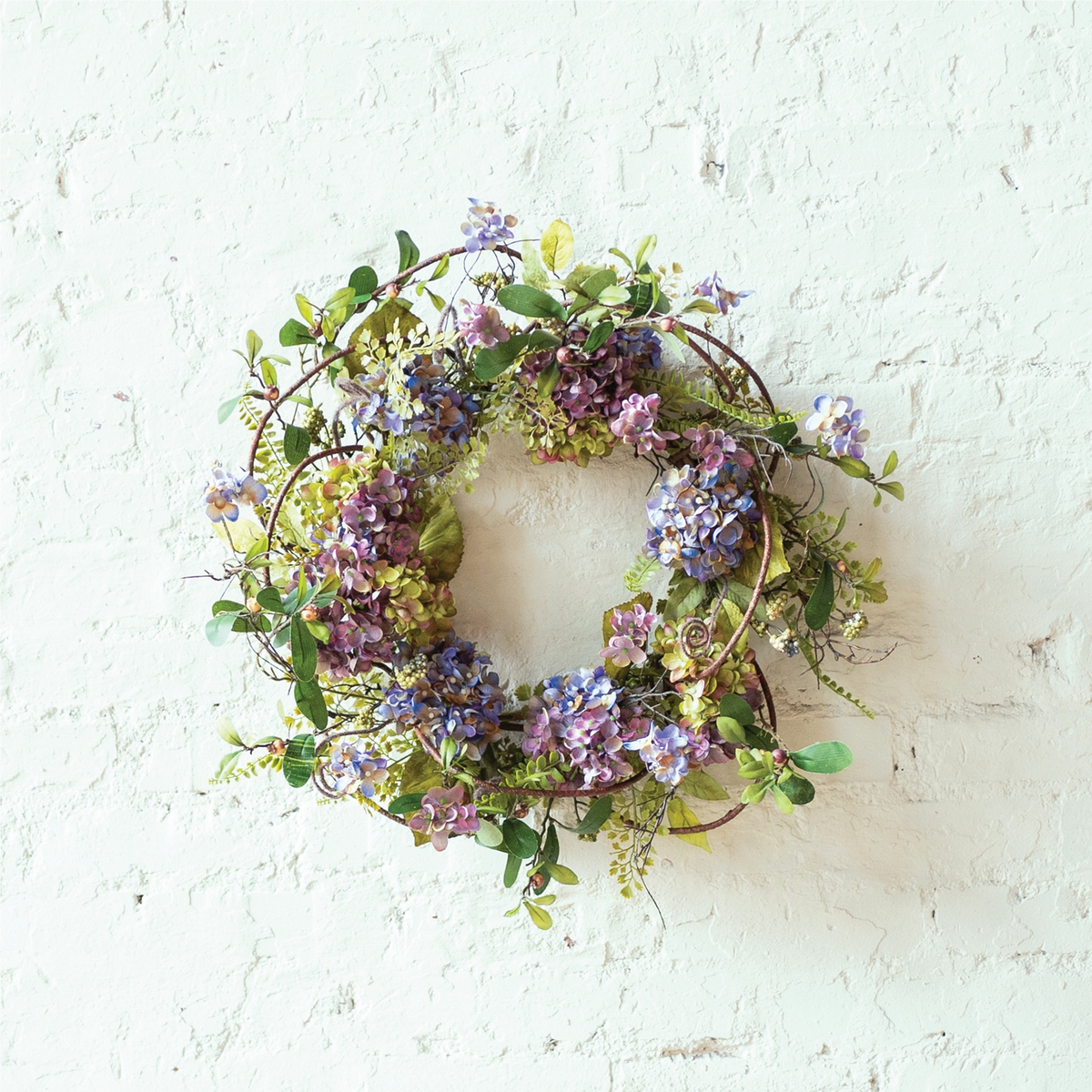 Hydrangea Floral Wreath 22"D -Ship Only