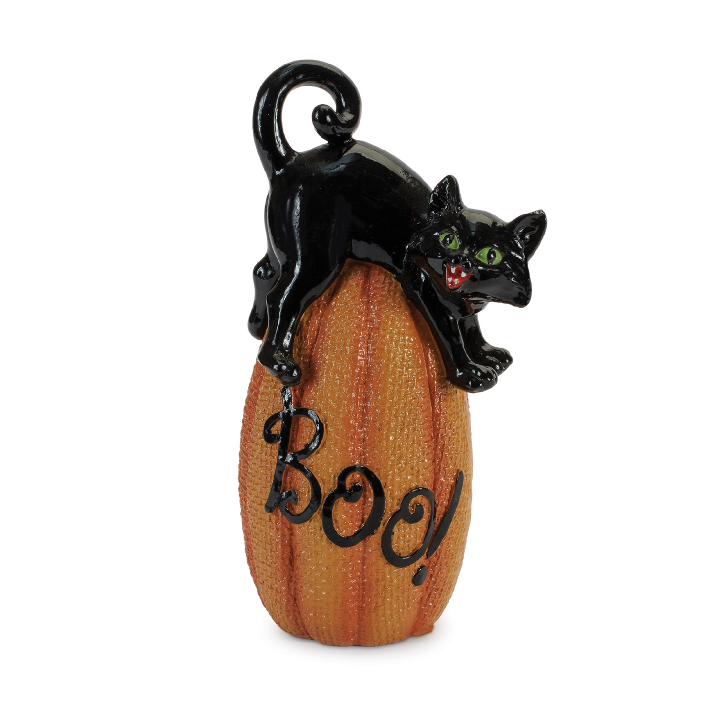 Black Cat on Pumpkin Figurine (Set of 3) -Ship Only