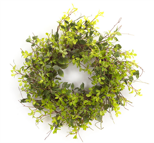 Oversized Mixed Foliage Twig Wreath 30"D -Ship Only