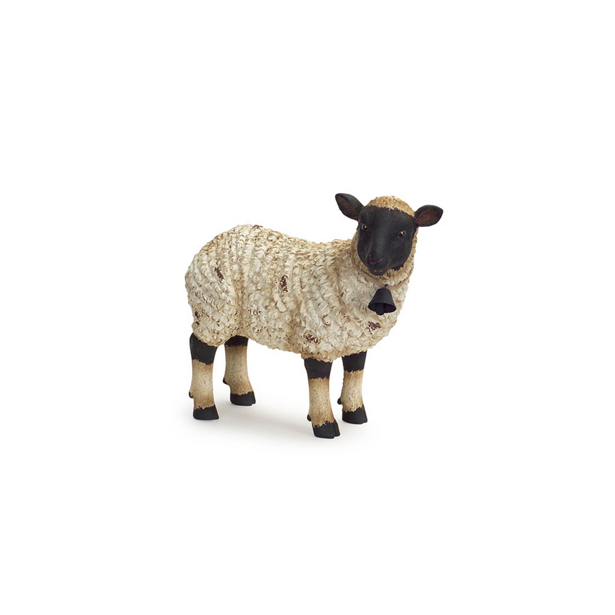 Rustic Sheep Figurine with Bell Accent (Set of 2) -Ship Only
