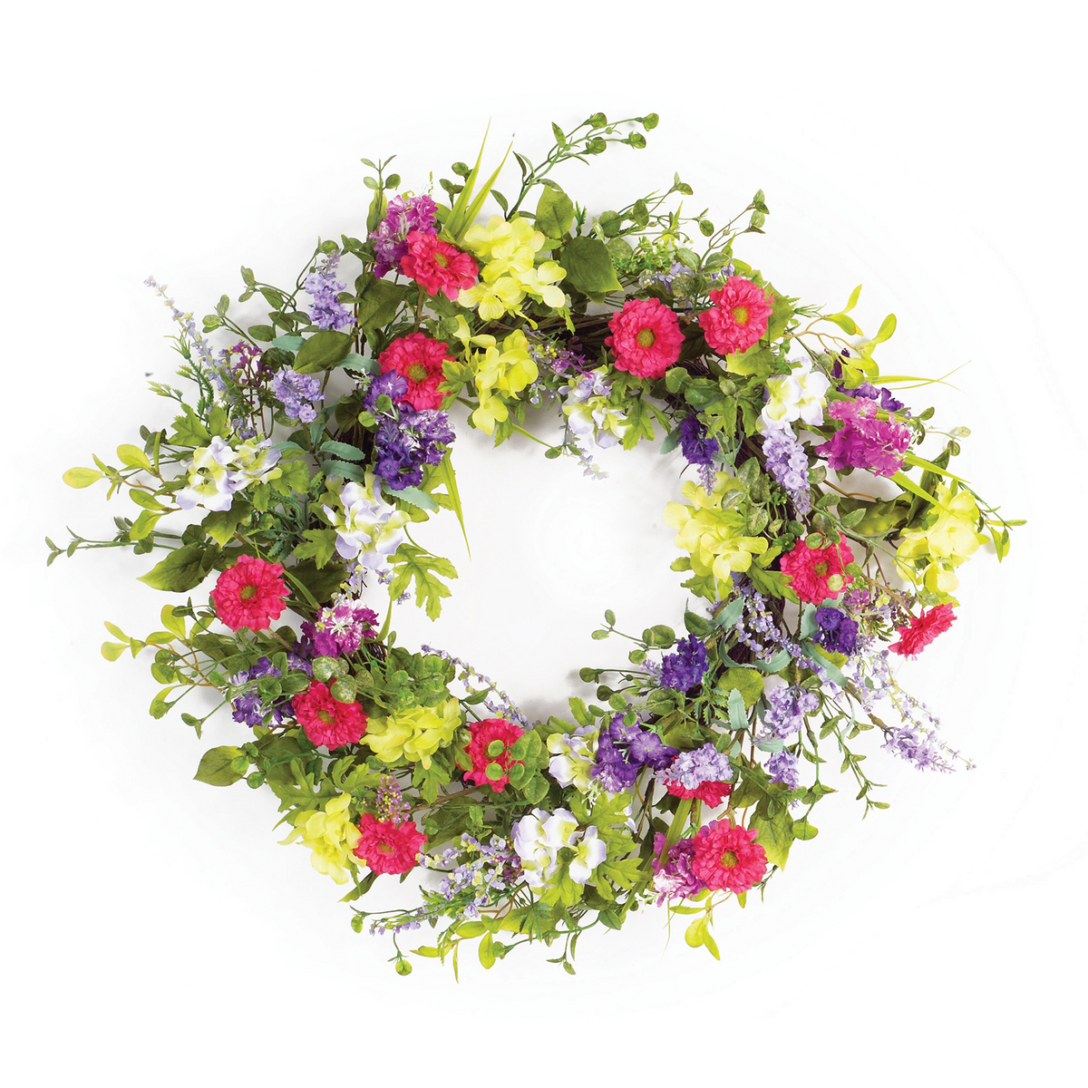 Mixed Floral Wreath 24"D -Ship Only