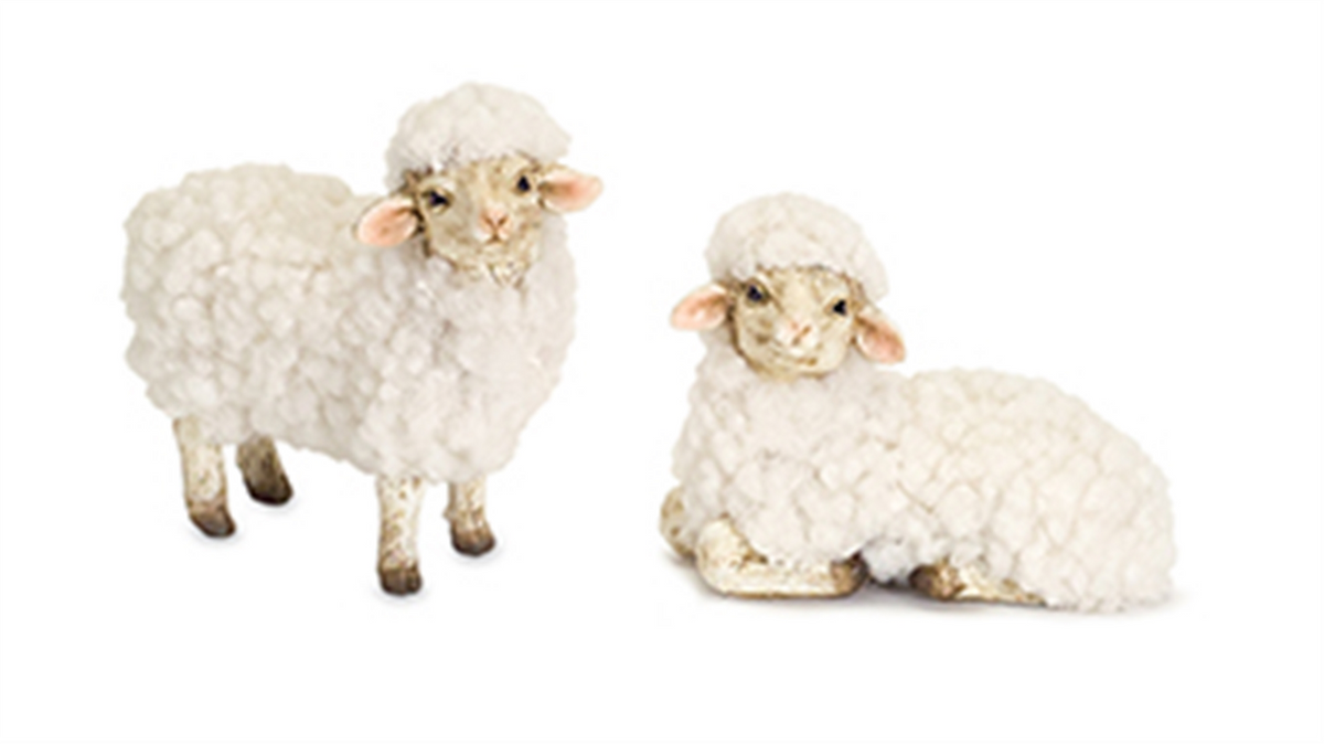 Happy Tabletop Sheep Figurine (Set of 8) -Ship Only