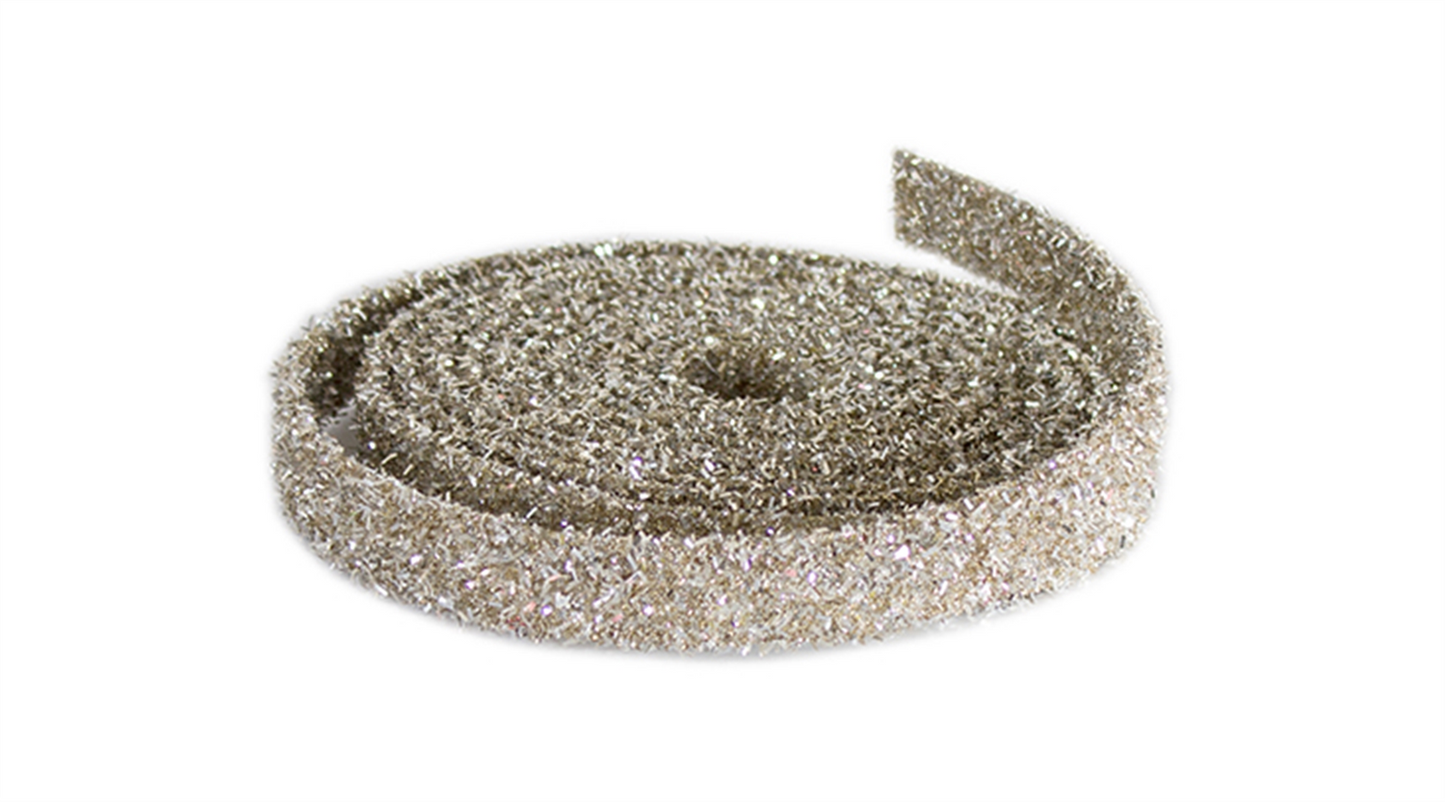 Champagne Glitter Rope Ribbon (Set of 12 Rolls) -Ship Only