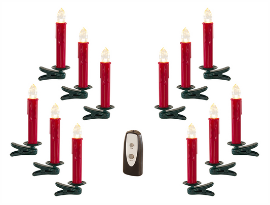LED Clip on Taper Candle with Remote (Set of 24) -Ship Only