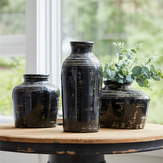 Vase 17.5"H Ceramic -Ship Only