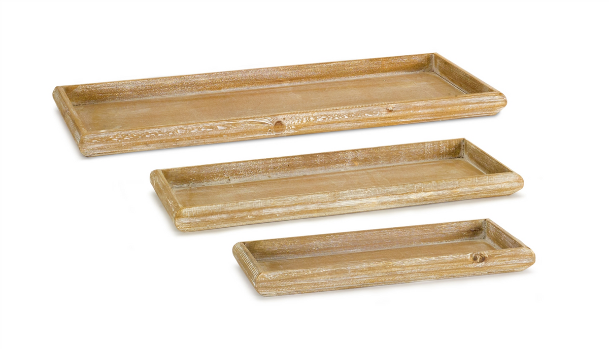 Natural Wooden Nesting Tray (Set of 6) -Ship Only