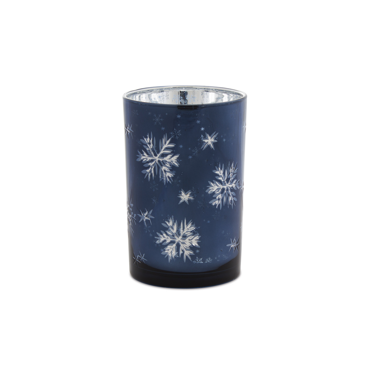 Frosted Votive Candle Holder with Snowflake Design (Set of 2) -Ship Only