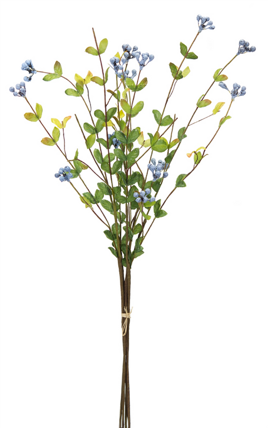 Blue Berry Foliage Spray (Set of 12) -Ship Only