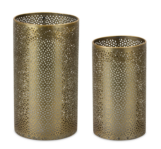 Candle Holder (Set of 4) 8"H, 10"H Metal -Ship Only