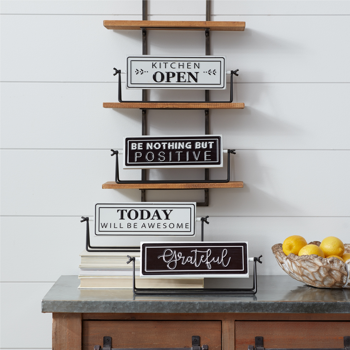 Reversable Sentiment Sign with Stand (Set of 4) -Ship Only