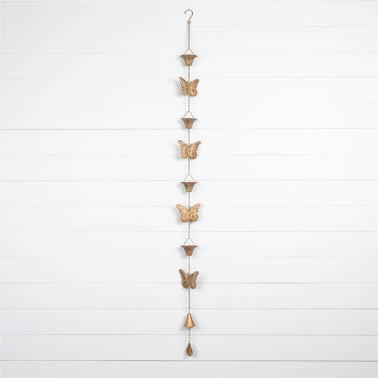 Iron Butterfly Rain Chain 61.5"H -Ship Only