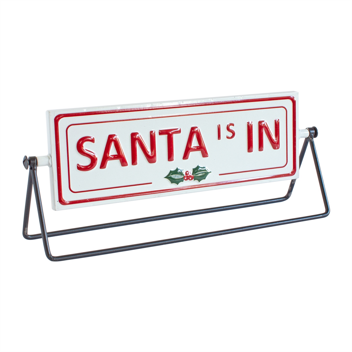 Reversible Christmas Sentiment Metal Table Sign (Set of 2) -Ship Only