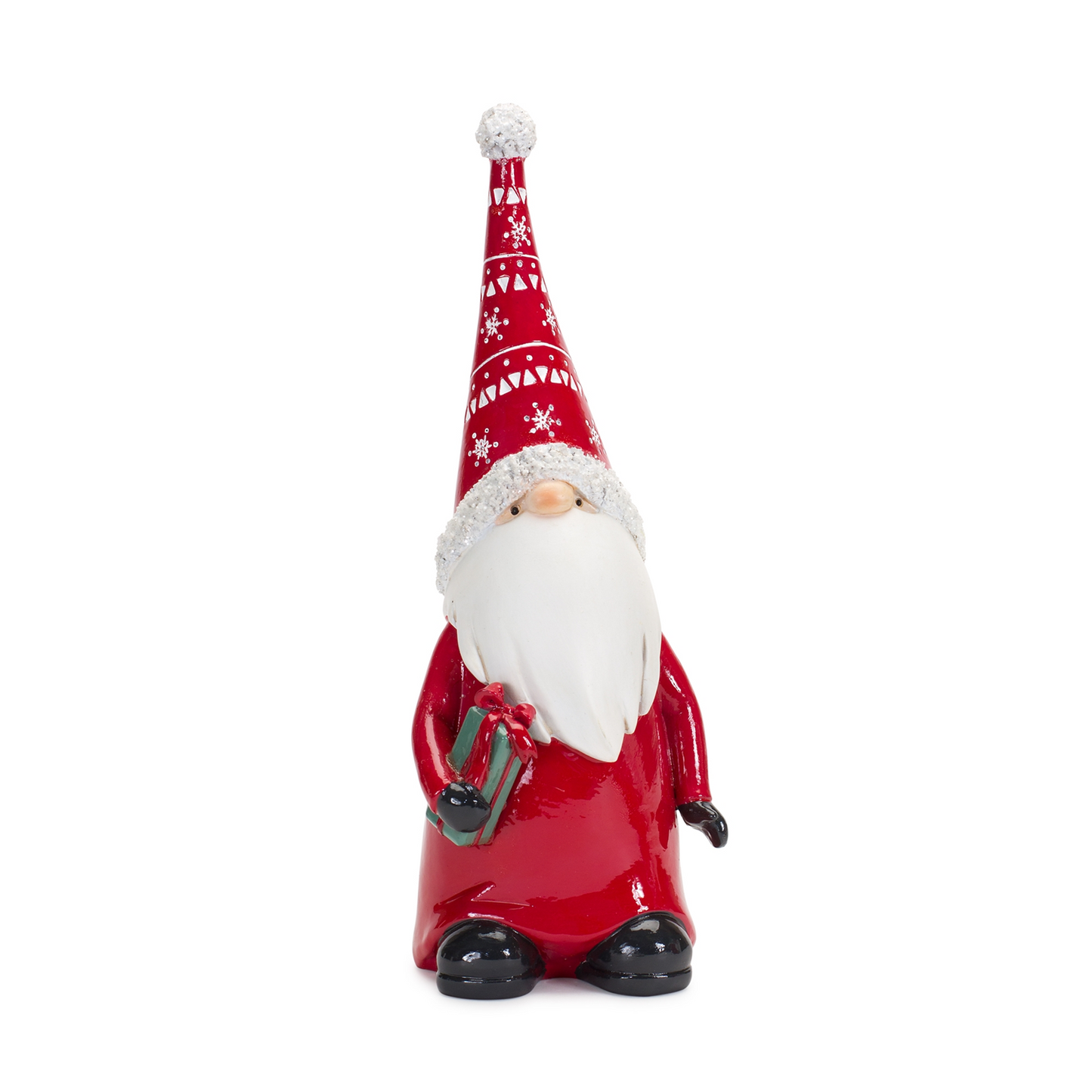 Holiday Gnome Figurine with Present and Wreath Accent (Set of 2) -Ship Only