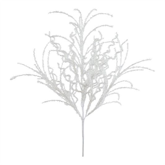 White Glitter Twig Bush (Set of 6) -Ship Only