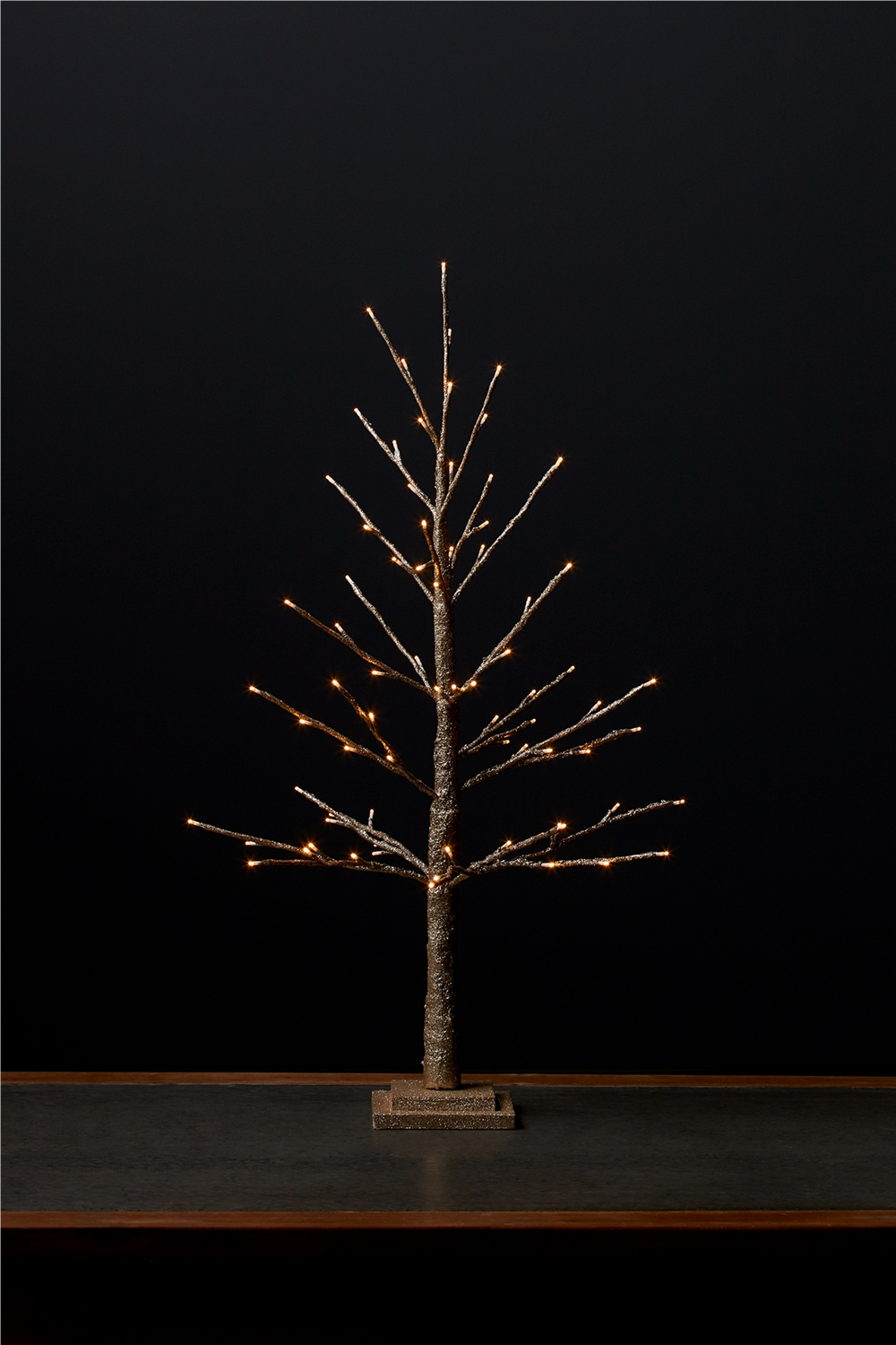 LED Lighted Gold Twig Tree 36"H -Ship Only