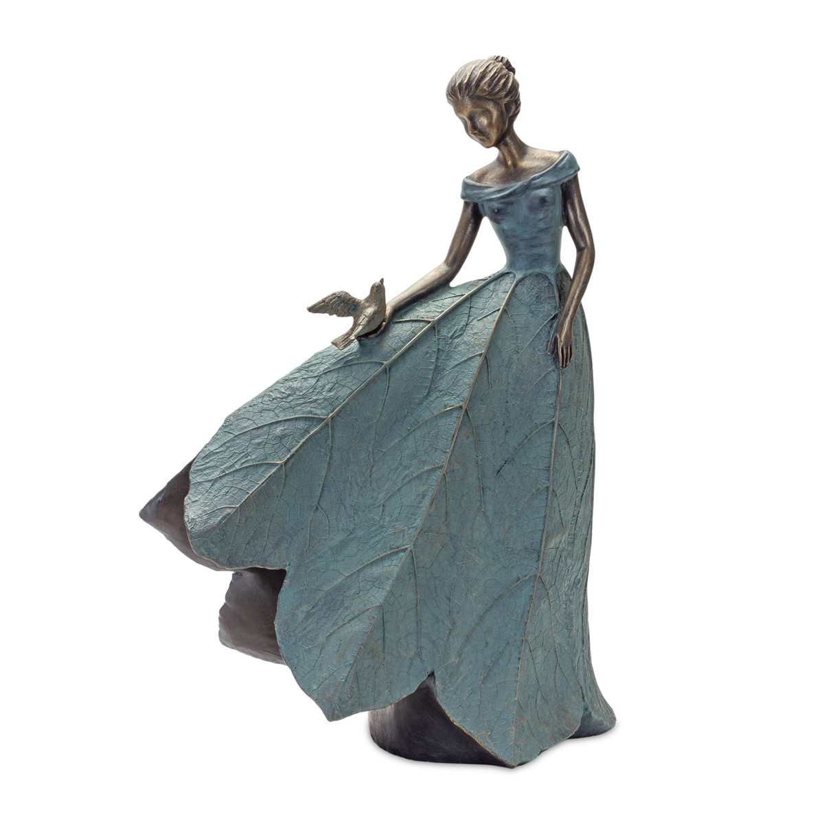 Garden Fairy Figurine with Flower Petal Dress (Set of 2) -Ship Only
