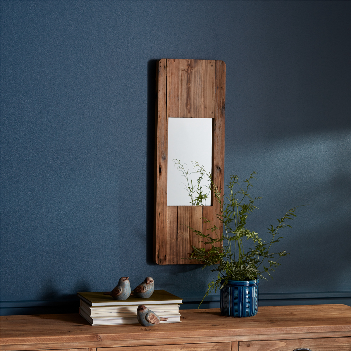 Mirror 10"L x 29"H Wood/Glass -Ship Only
