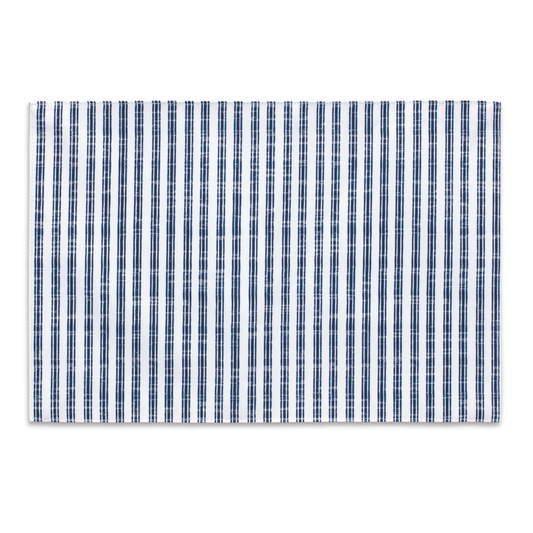 Blue and White Striped Dining Placemat (Set of 4) -Ship Only