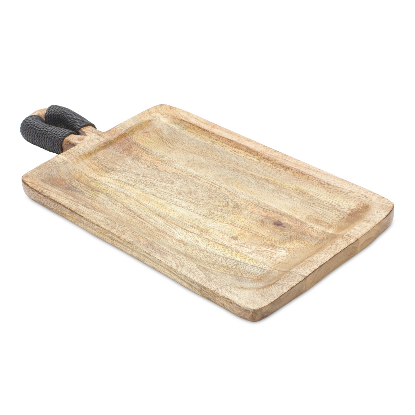 Mango Wood Cutting Board Style Tray (Set of 2) -Ship Only