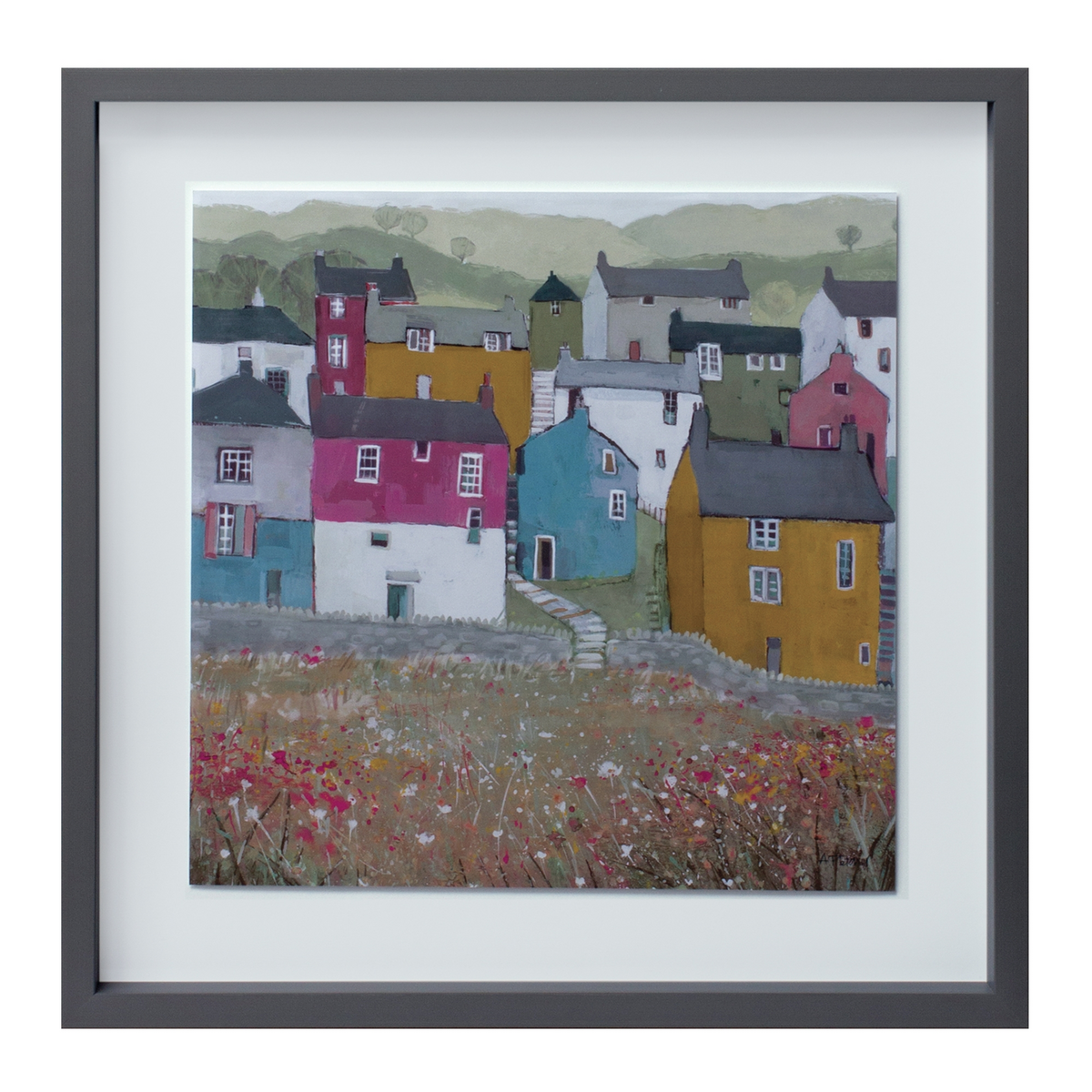 Wood Framed House Print (Set of 2) -Ship Only