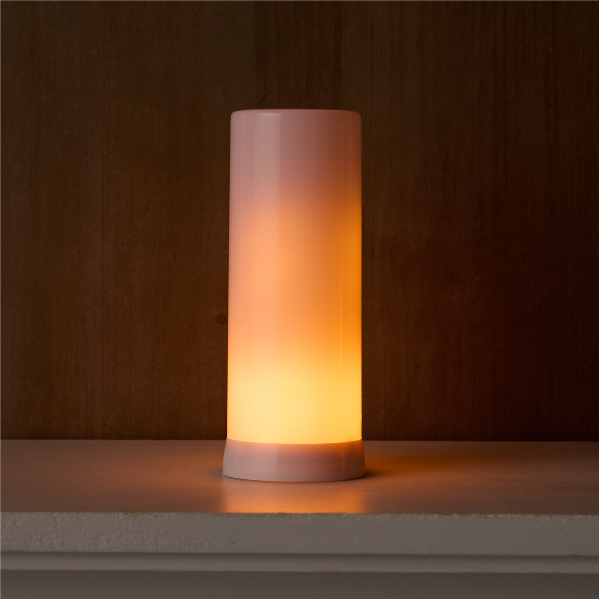 LED FIA Flame Designer Candle with ORANGE Hue 7.5"H -Ship Only